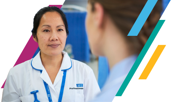 NHS National Bank healthcare professional standing in a hospital setting